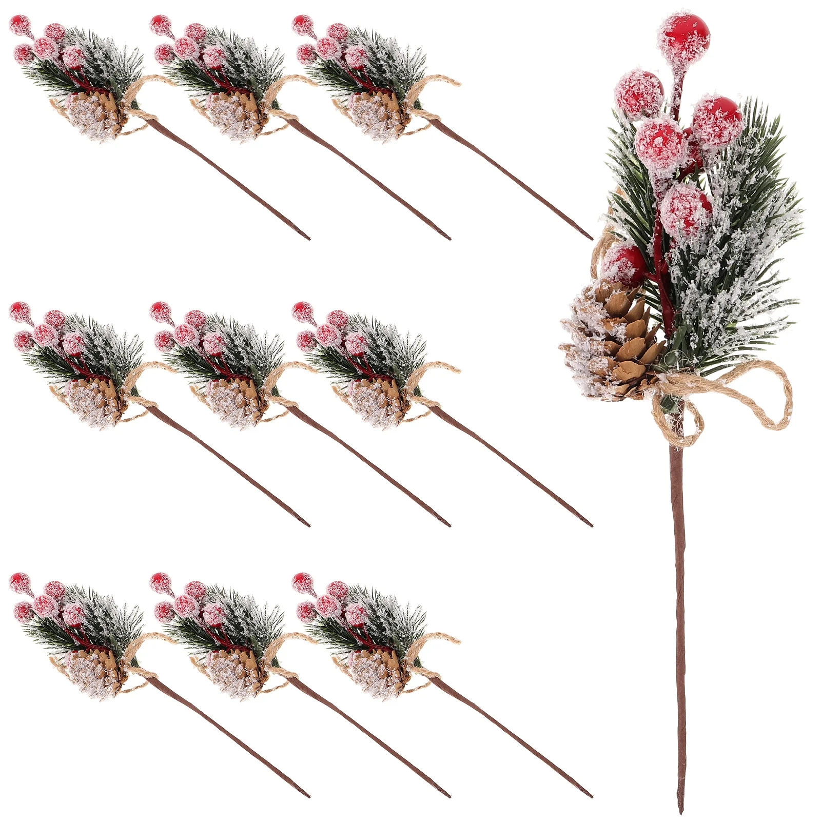 Stimulation Berry Pines Picks Manual Red Flower Ornaments for Decorations Artificial