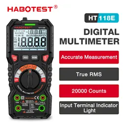 HABOTEST HT118 cyfrowy multimetr Ture RMS Auto zakres NCV Hz 1000V AC/DC 6000 zlicza profesjonalny wysoka dokładność Multimetro Tester