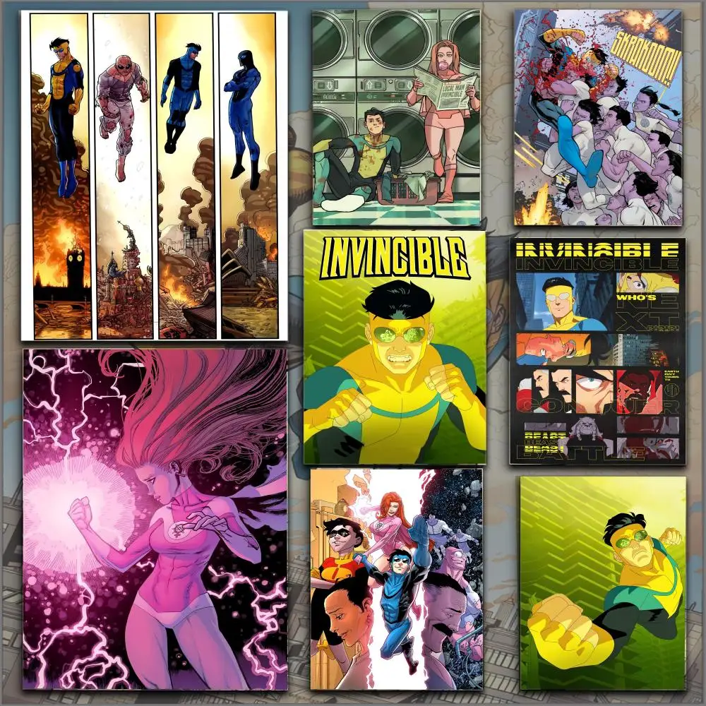 I-Invincible Cartoon Anime Poster HD Anime Hot Theme Sänger/OST/Film-Wasserdicht Selbstklebende Heimdekoration