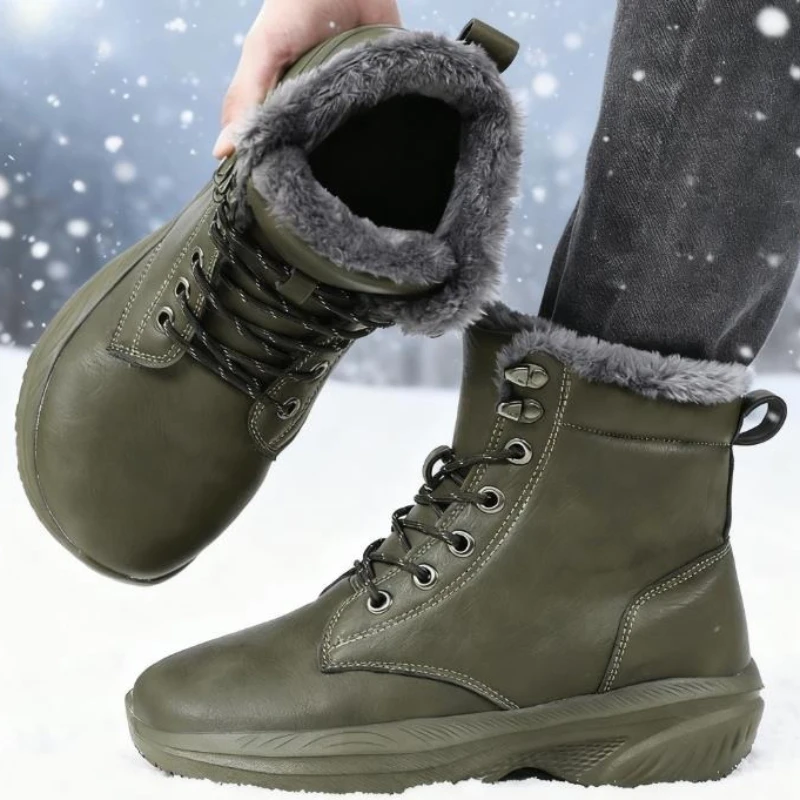 

Men's Comfort Snow Boots Winter Outdoor Warm Waterproof Walking Shoes Non Slip Wear Resistant Hiking Boots for Men Trekking Boot