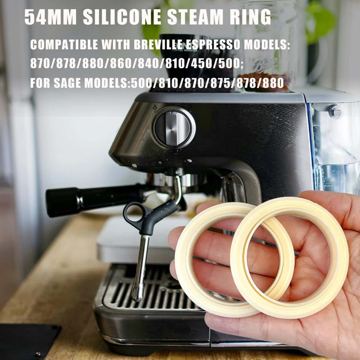 65mm Coffee Machine Group Head Silicone Gasket 2 Pack Waterproof Replacement Seal Ring Leak Free