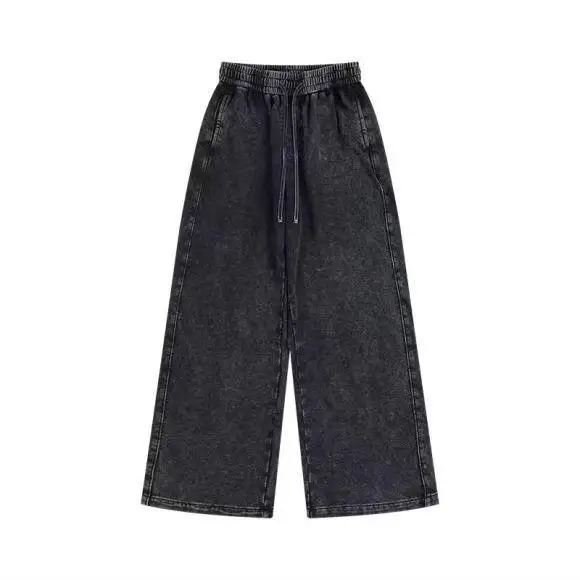 2025 New Retro Loose High-waisted Straight-leg Trousers Men's and Women's Casual Wide-leg Trousers