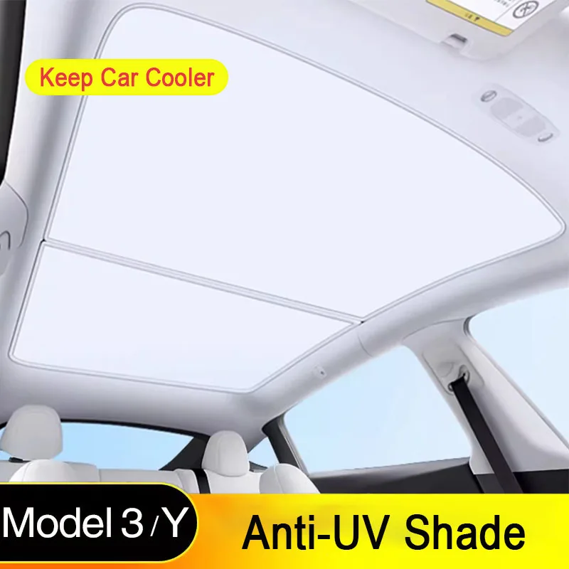 

Tesmayx For Tesla Model 3 Y Juniper 2026 2025 magnetic suction clip Sun Shades Glass Roof Sunshade Front Rear Sunroof Skylight