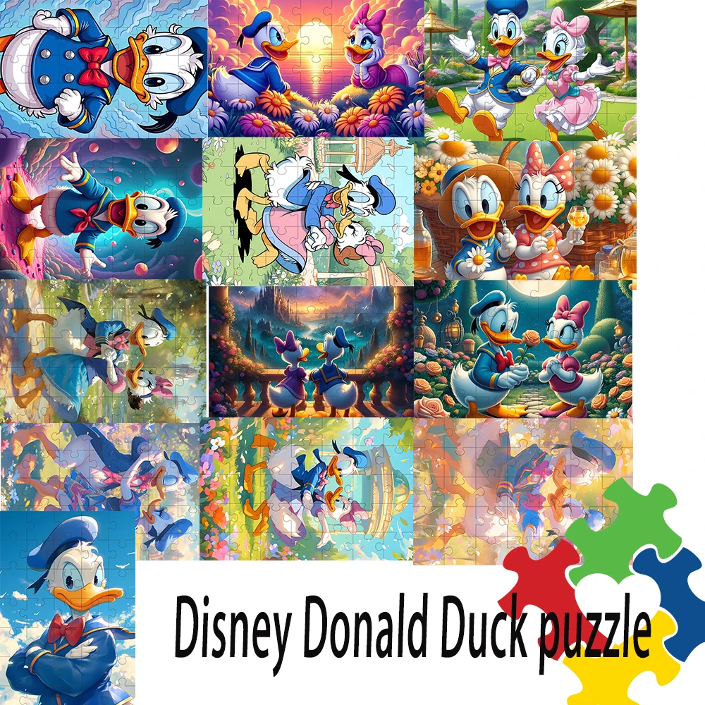 

35/300/500/1000 Pieces Disney Donald Duck puzzle Puzzles wooden onePiece Puzzles for Adults childrenEducational Toys Gifts