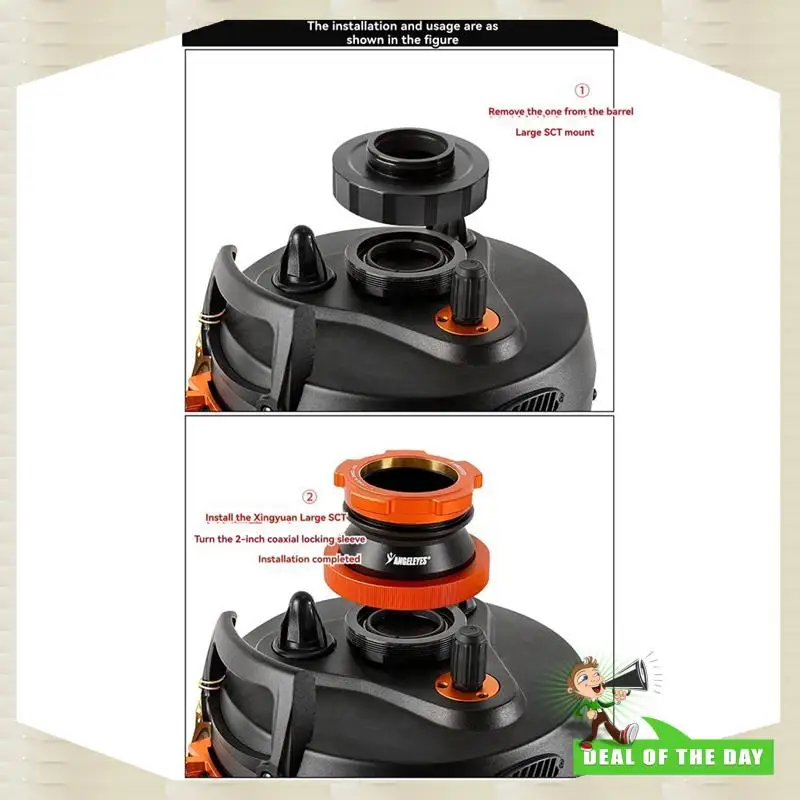 24-Hour Delivery Angeleyes SCT To 2 Inch Locking Sleeve Full Light Version C925HD C11HD C14HD For 2 Inch Telescope Accessories