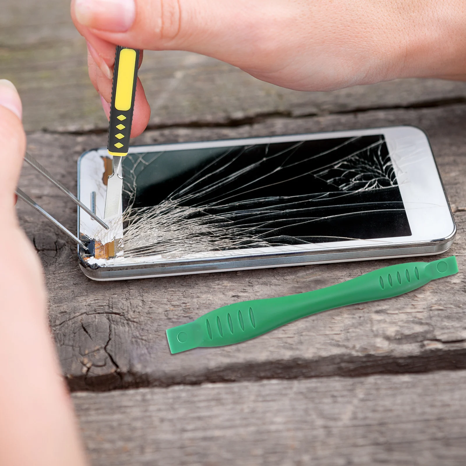 

7Pcs Precision Repair Tool Kit for Mobile Phone Tablet Disassemble Maintenance Sturdy Scraper Crowbar Opening Tool Set