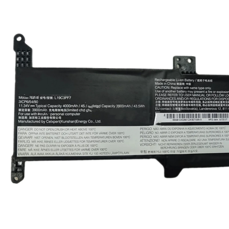 Imagem -03 - Substituição da Bateria do Portátil para Lenovo Ideapad Novo L19c3pf7 5b10x02607 5b10x02599 14itl0581x7 V14 V15 G1-iml 82na0024sp 82nb003wge