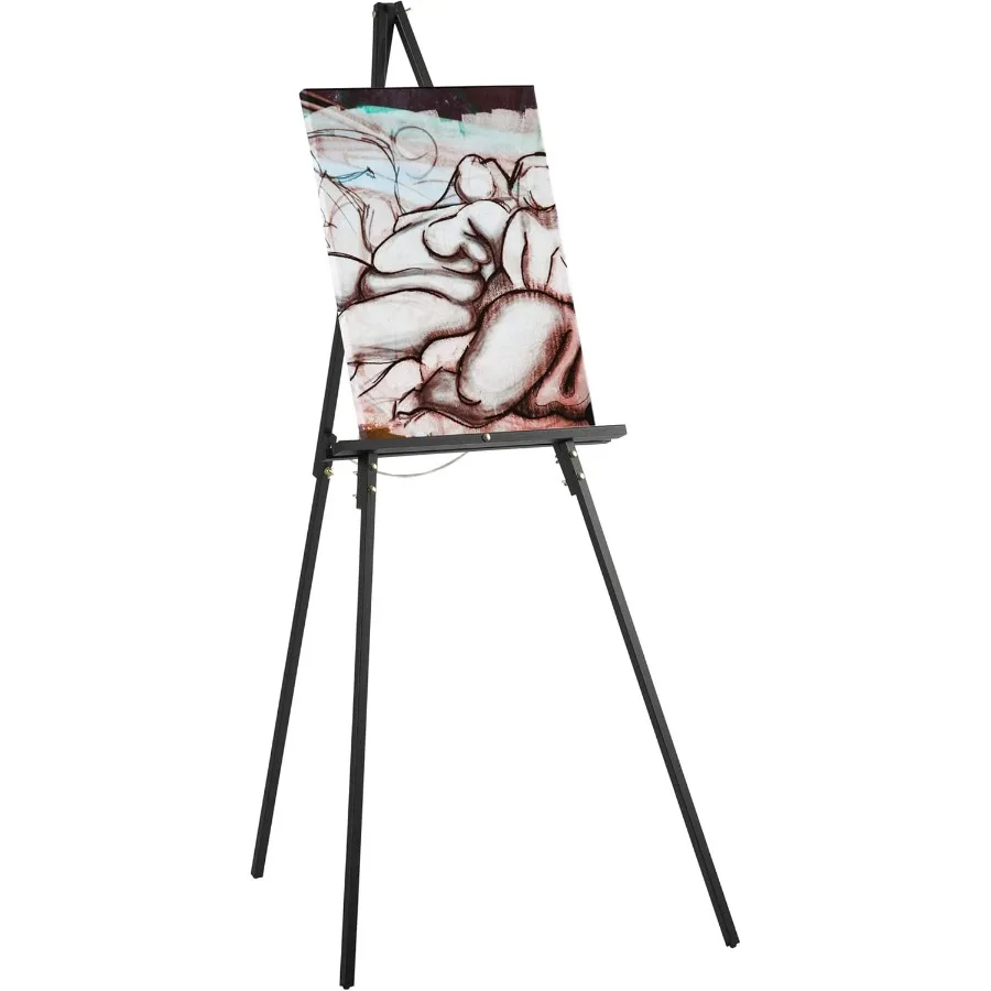 

Art Studio Display Easel Portable Wood Easel to Display Art Projects on Tabletops or Floors Adjustable Height for Different Sur