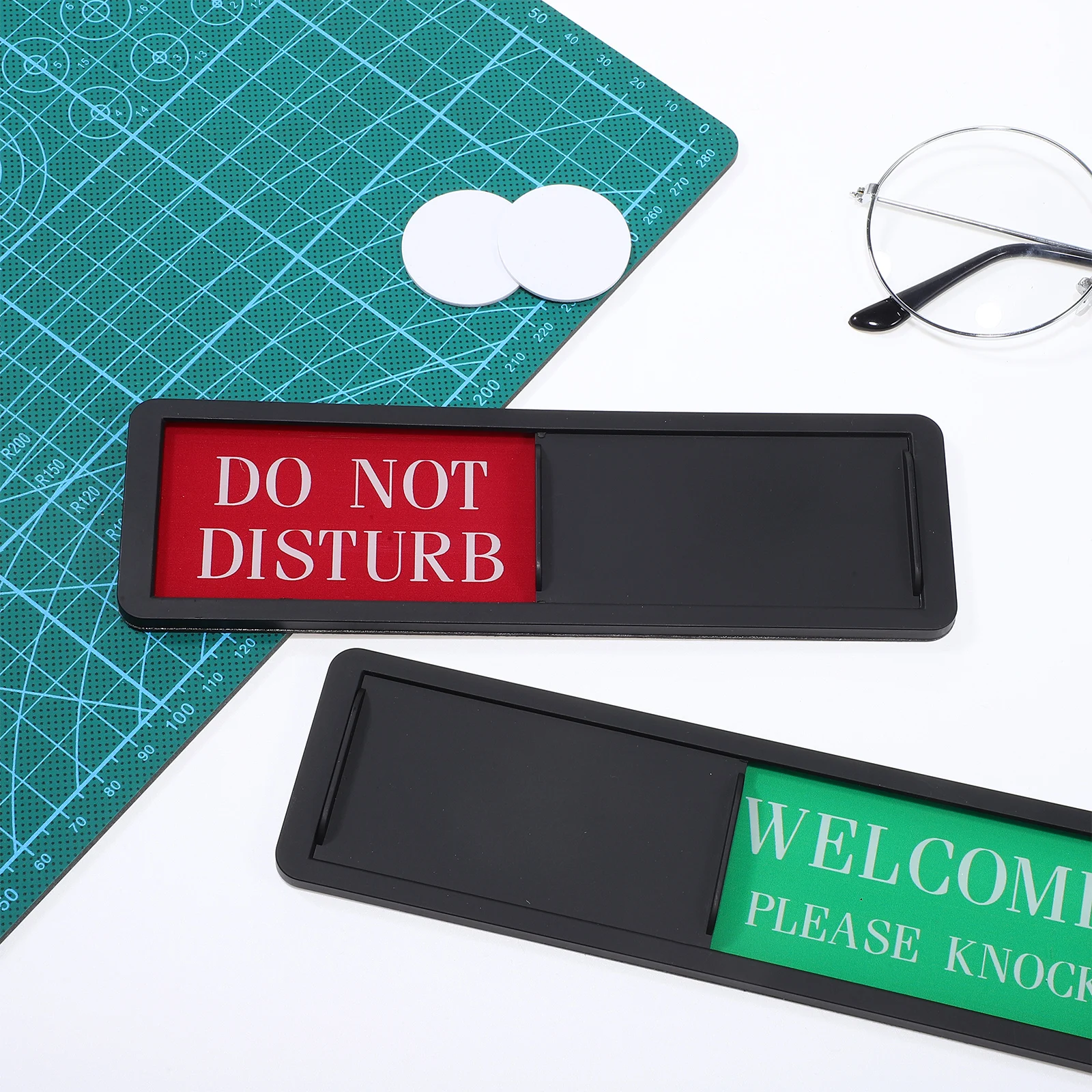 2 Pieces Do Not Disturb Door Sign Room Sign Privacy Signs Open Slider Door Plate For Office Home Hotel Traffic Safety Sign