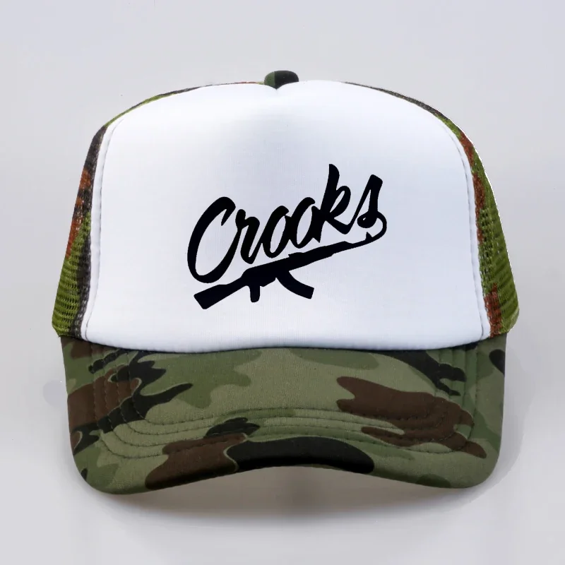 fashion Crooks And Castles men Baseball Cap Summer CROOKS hat For Men Baseball Mesh Net Trucker Cap Dad Hat