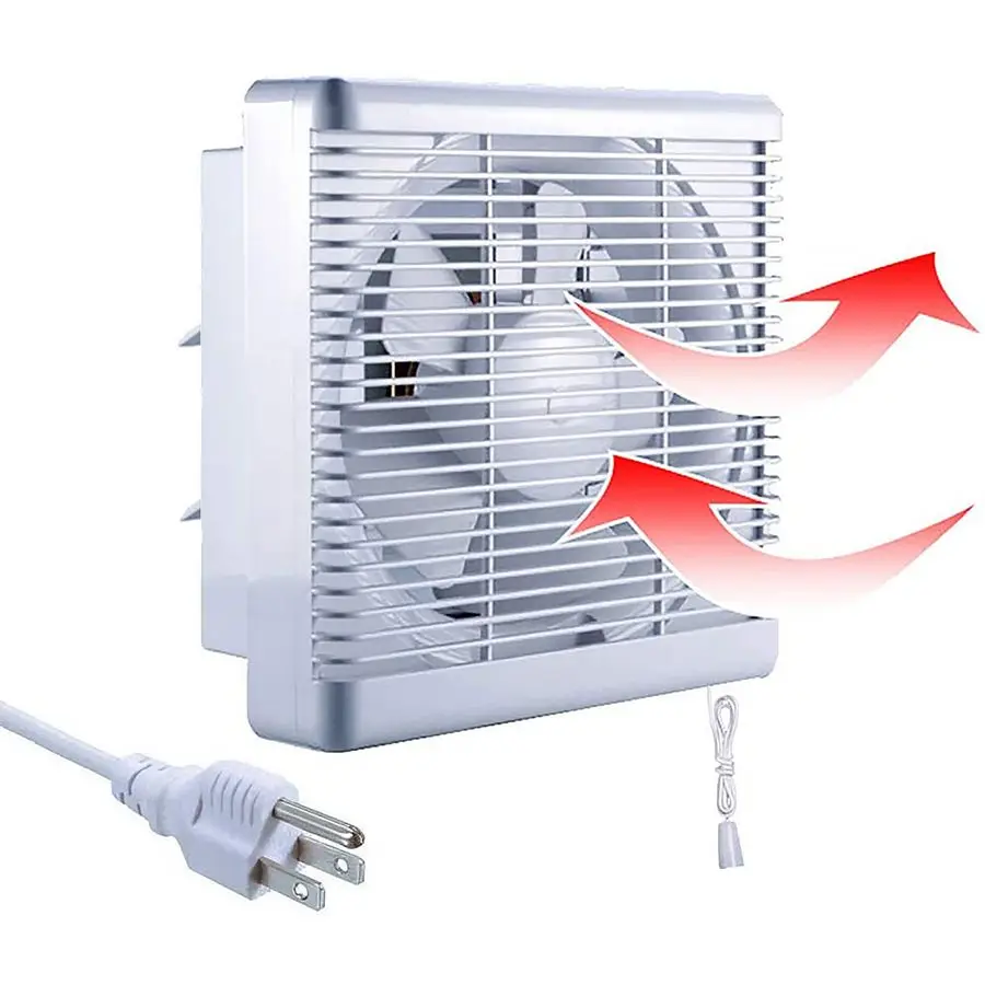 

6-дюймовый малогабаритный вытяжной вентилятор для окон, вырез под вентилятор 7,7 x 7,7 дюймов, 145 CFM, 25 Вт, настенный вентиляционный вентилятор-экстрактор для ванной комнаты