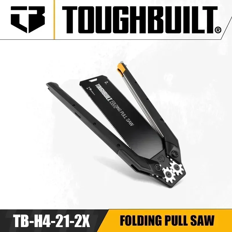 TOUGHBUILT Foldable Handheld Woodtenon Saw Hand Saw with Protection on Both Sides Quick Woodworking Saw TB-H4-21-2X