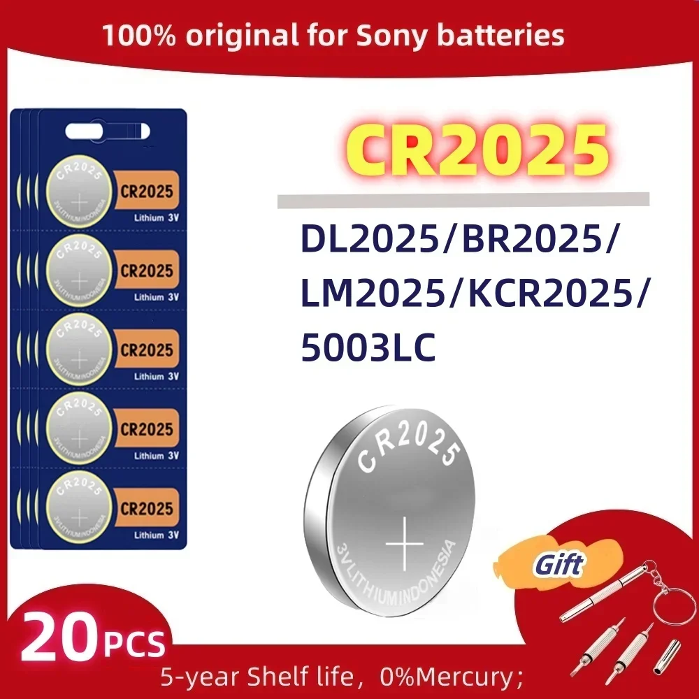 For SONY CR2032 CR2025 CR2016 CR1632 Battery DL2025 BR2025 KCR2025 Car Remote Control Watch Motherboard Scale Button Coin Cells