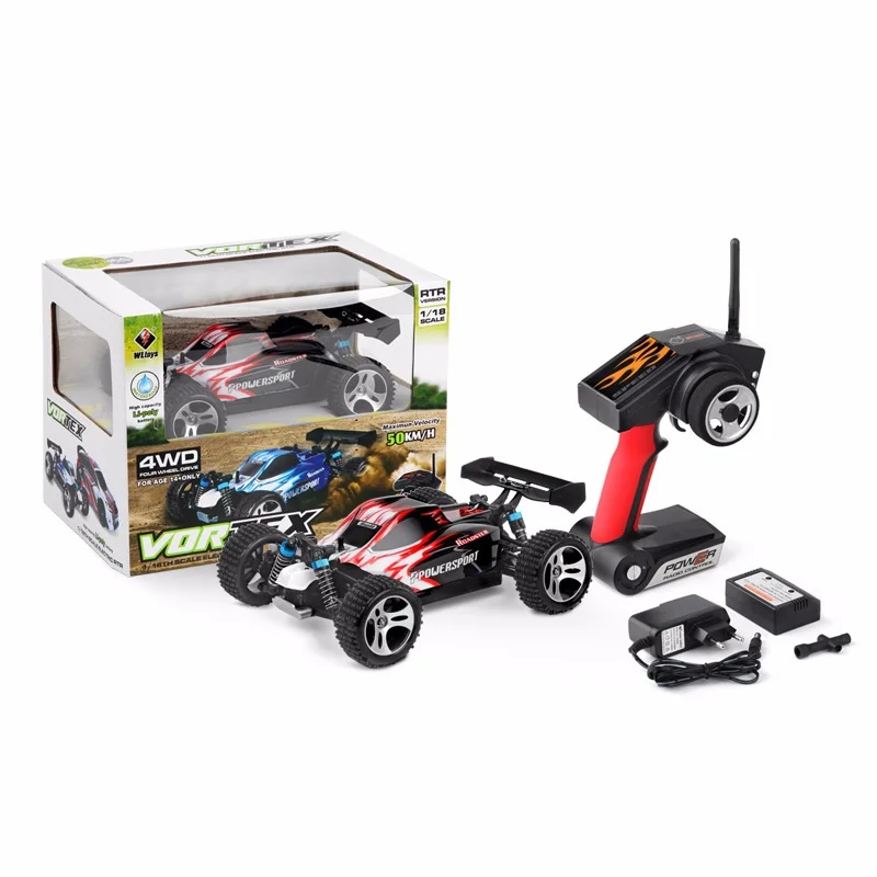 Coche de carreras RC WLtoys A959 1:18 4WD vehículo todoterreno 2,4 Ghz grado profesional alta velocidad todoterreno Buggy