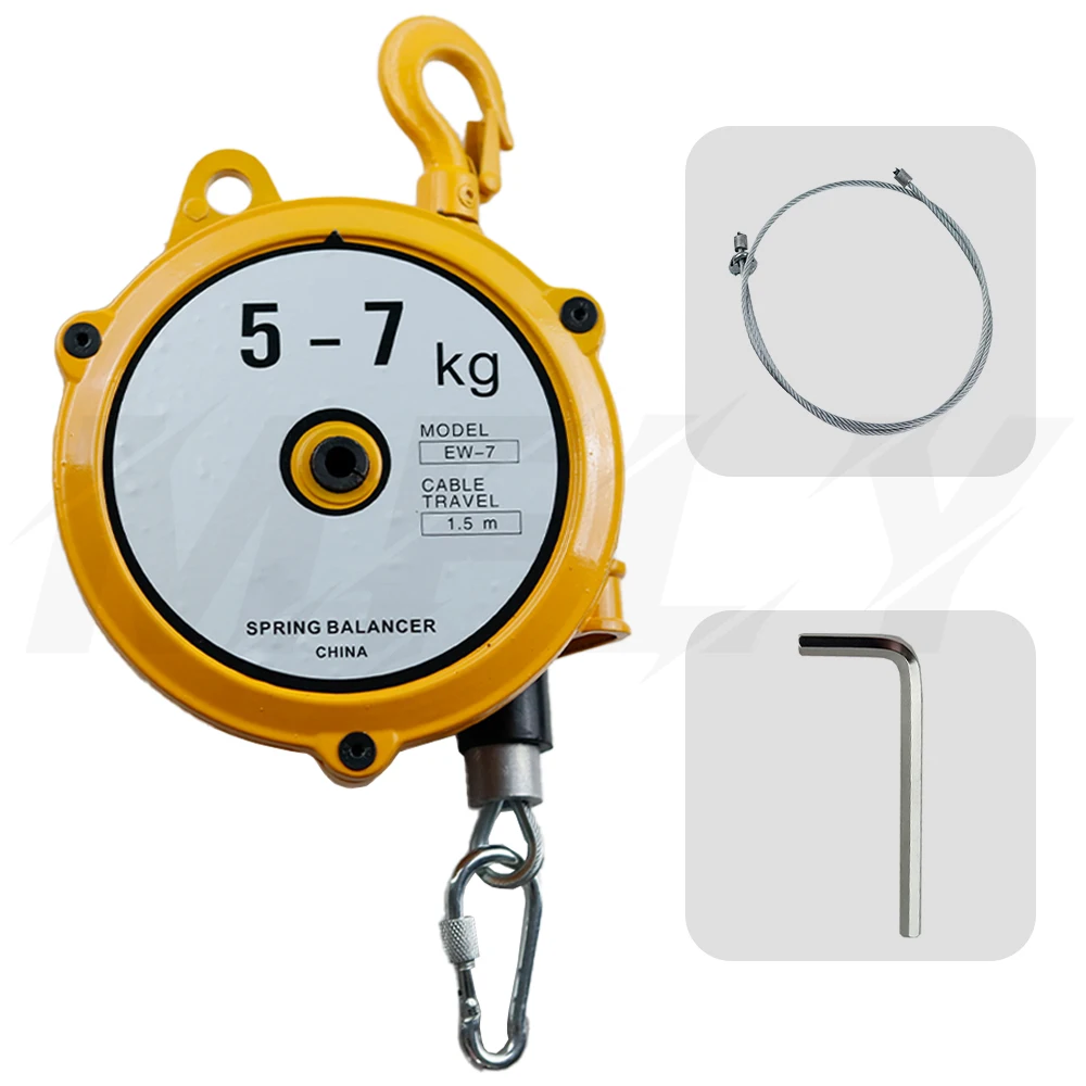 Spring Balancer 3~5kg(6.6~11lbs) Hanging Tool Spring Retractor 1.5m Wire Rope Hanging Holding Equipment