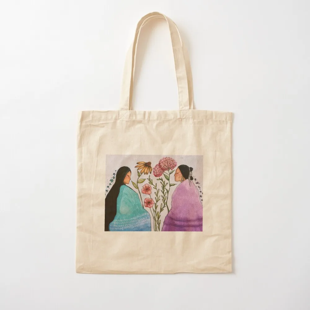 

two sisters Tote Bag Women's bag Women's shopper female bag Gift bags Canvas Tote