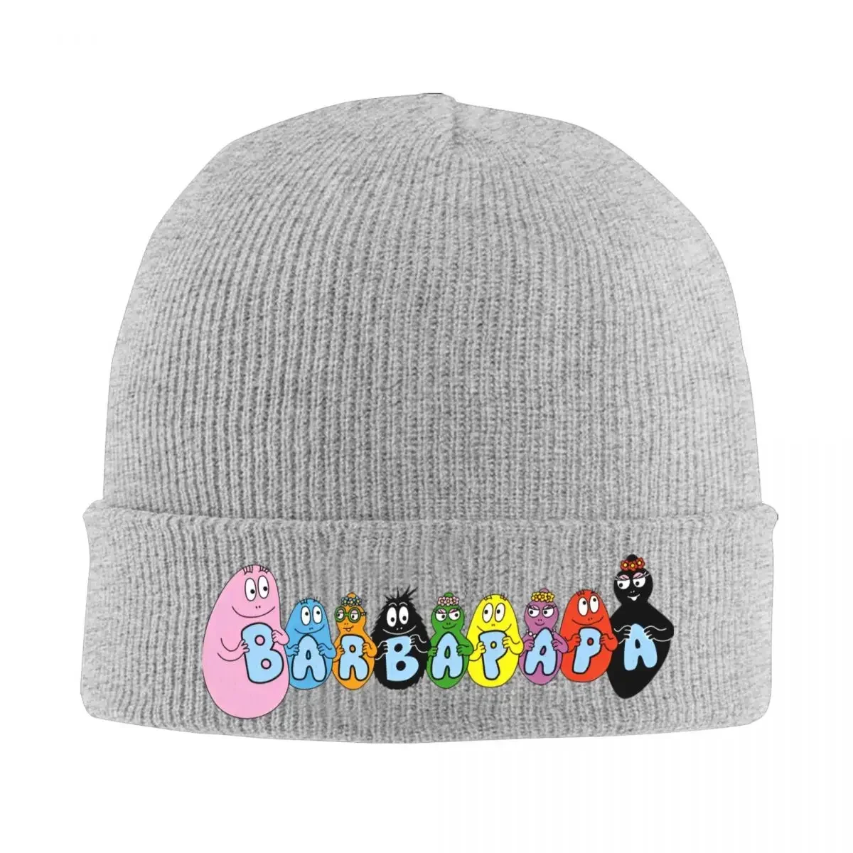 Barbapapa Cartoon Hats Autumn Winter Beanies Warm Anime Caps Men Women Acrylic Knitted Hat