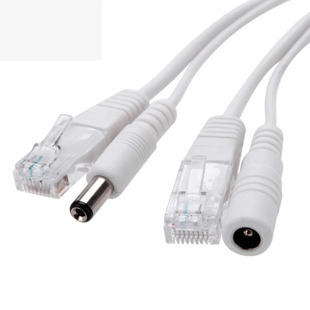 POE Adapter cable RJ45 Injector Splitter Kit Tape Screened Passive Power Over Ethernet12-48v Synthesizer Separator Combiner