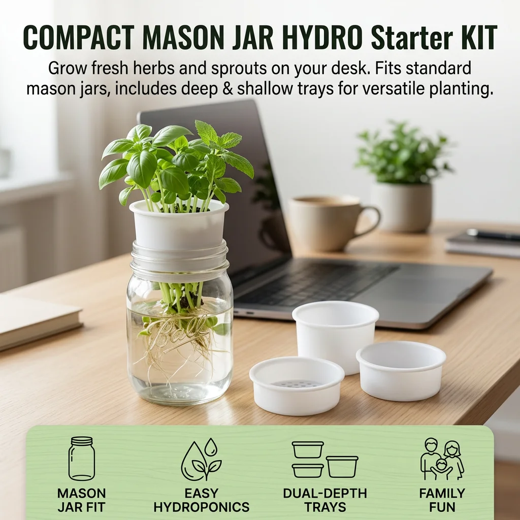 Hydroponic Sprouting Tray Ventilation Growing Kit for Kitchen Counter Herbs Seed Starting PP Plastic Jar Garden Tool