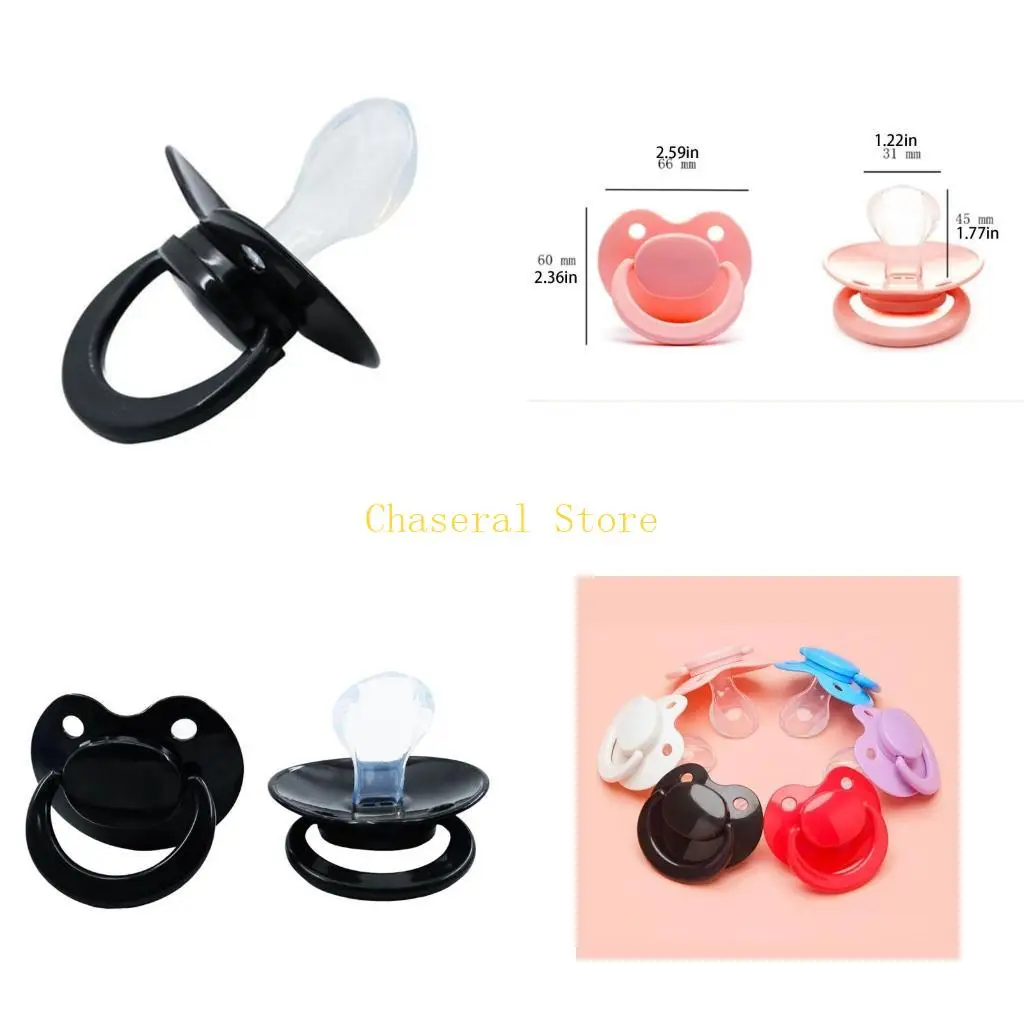 

E7CE Silicone Adult Pacifier Safe Teething Toy Chewable Soother for Reduced Snoring