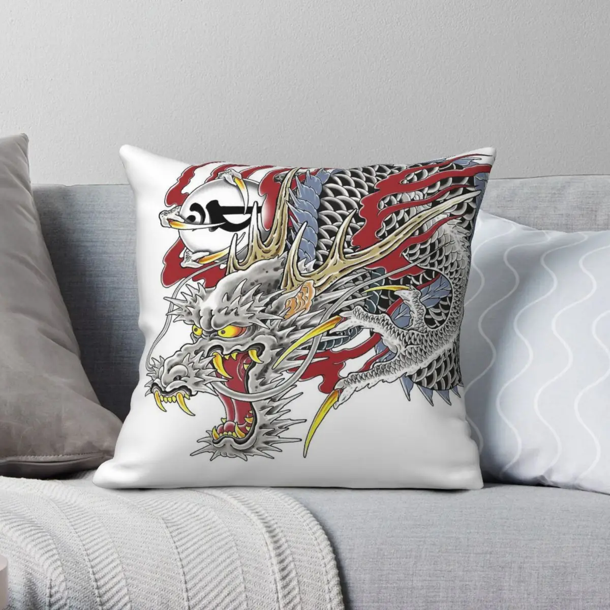 Yakuza Kazuma Kiryu Dragon Tattoo Pillowcase Polyester Linen Velvet Creative Zip Decor Pillow Case Car Cushion Cover