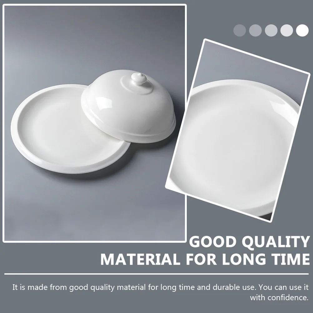 

Ceramic French Style Steak Plate Lid Exquisite Craftsmanship Smooth Surface Easy Clean Appetite Enhancing Home Restaurant Hotel