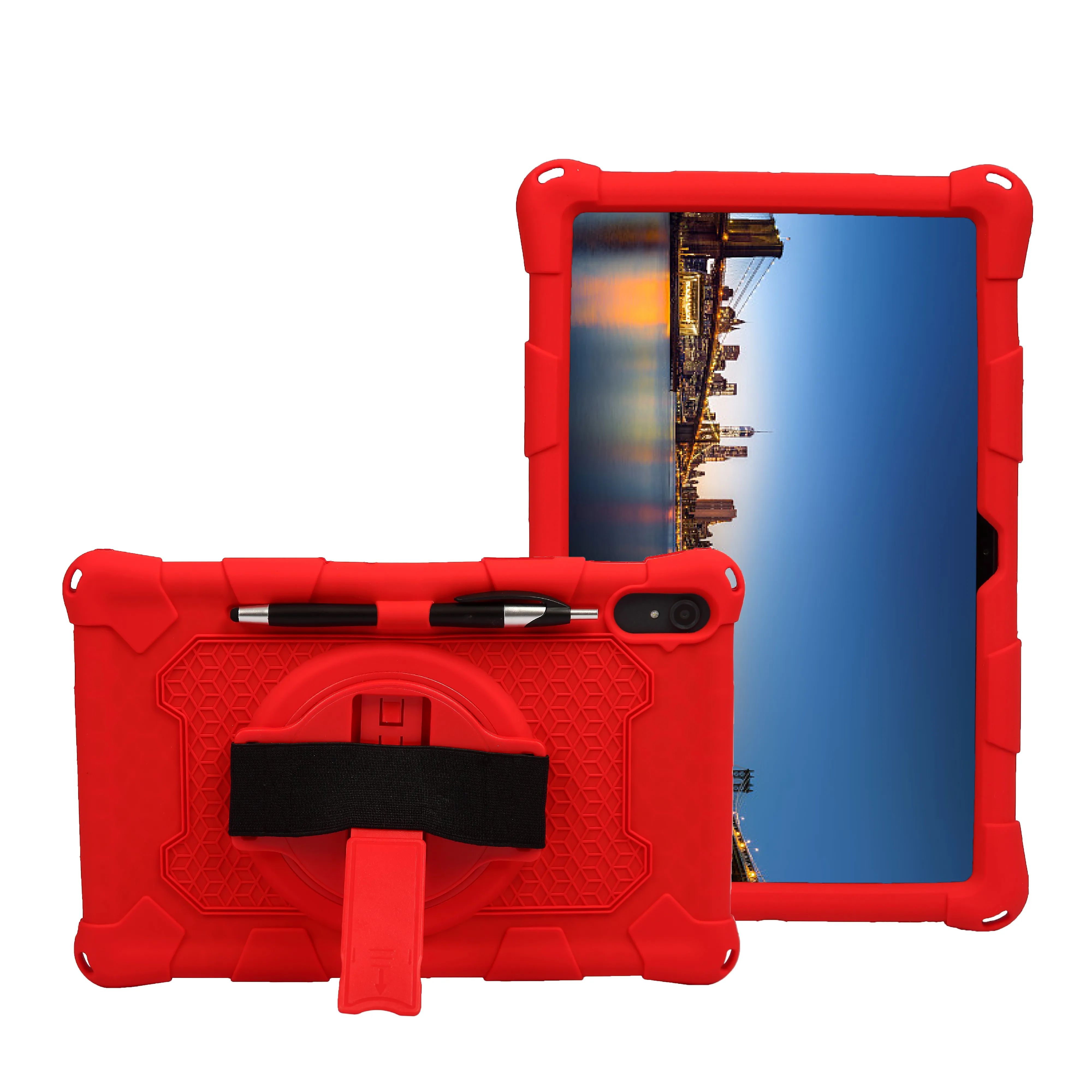 Case For Teclast M40 Plus P30s P30AIR G19 M40pro P20S 10.1 P80 P80H P80T Silicone Hand-held Stand Cover With Shoulder Straps