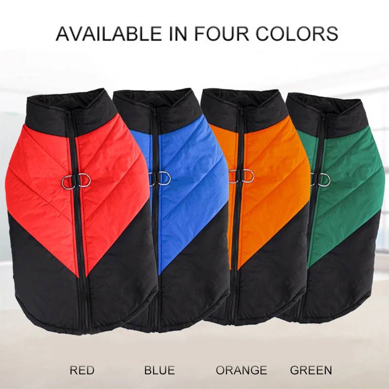 Dog Waterproof Jacket Pet Vest Dog Clothes for Large Dogs Winter Dog Warm Coat Puppy Sweatshirt Chihuahua French Bulldog Costume
