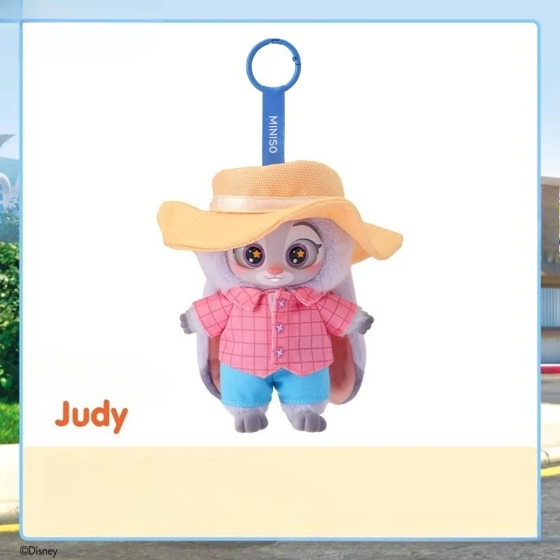 Caja ciega de la serie de vinilo MINISO Zootopia, bonito personaje de dibujos animados, bolsa de felpa de vinilo, colgante, muñeca de juguete, caja misteriosa de regalo