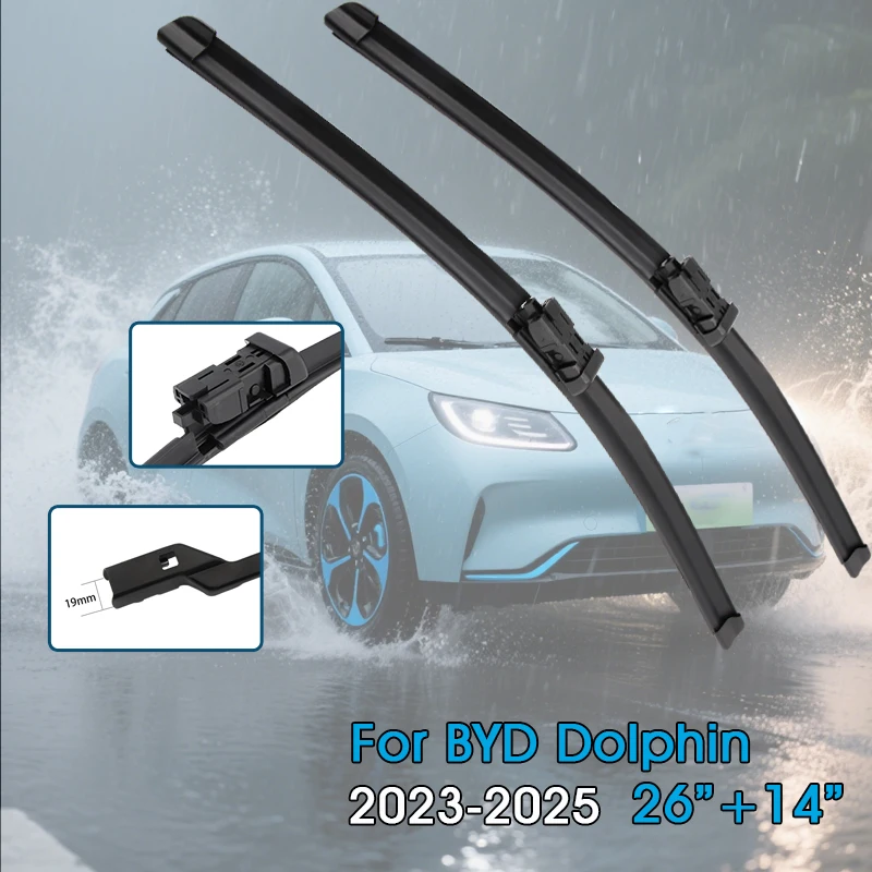 Auto Wischer Klingen 26 "+ 14" Für BYD Dolphin 2023-2025 Windschutzscheibe Windschutzscheibe Frontscheibe Klingen auto Zubehör