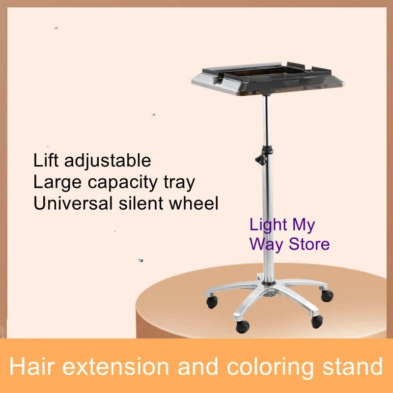 Multi-functional hair extension frame can be lifted storage cart wig shelves hair tools cart barber store wig stand