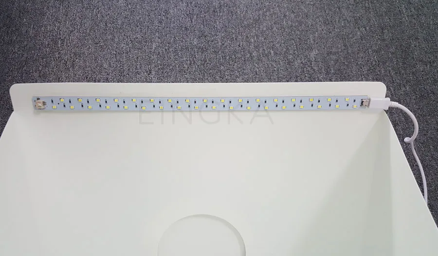 새로운 대형 (40x40x40cm) 접이식 탁상용 스튜디오 확산 소프트 박스 (LED 라이트 포함) 검정색 흰색 배경 사진 스튜디오 액세서리