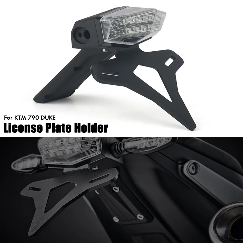 

Motorcycle License Plate Holder Fender Eliminator Rear Short Tail Tidy Bracket Taillights For KTM 790 890 DUKE 2018-2025
