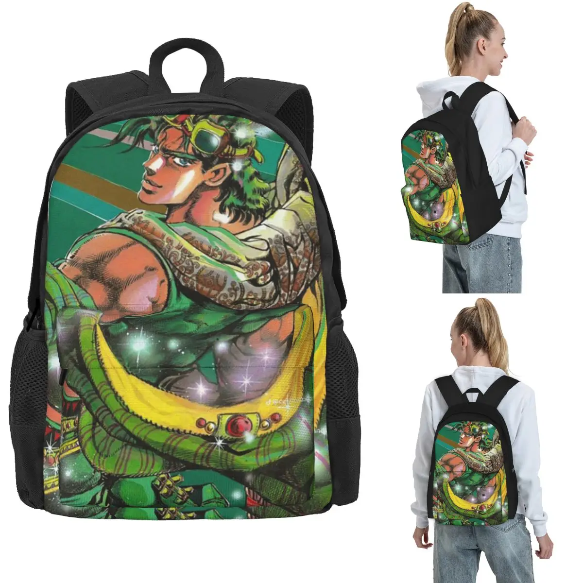 

Jojo Bizarre Adventure Джозеф Джостар Рюкзаки для мальчиков и девочек Сумка для книг большой вместимости Детские школьные сумки Рюкзак для ноутбука Сумка на плечо