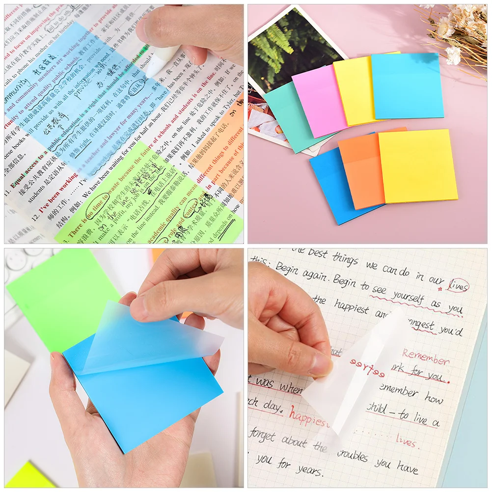 Memo Pads Adhesive Notepad Portable Blank Notes For School Office Home Self-Adhesive Memo Stickers Daily Use Note Pads