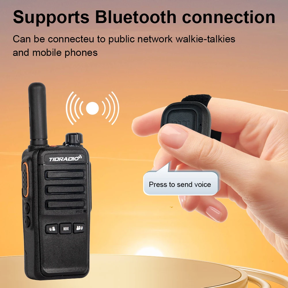 TIDRADIO Wireless Mini PTT Button for Poc Radio and Mobile Phone