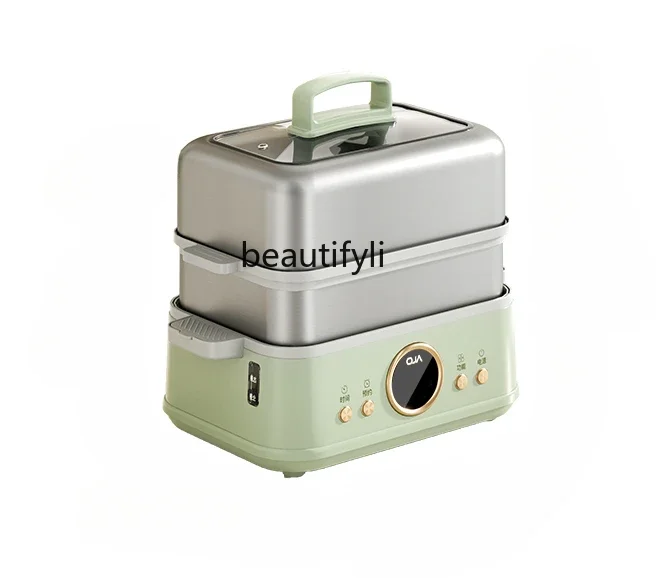 

Stainless steel electric steamer household multi-functional steamer cooking integrated multi-layer small steam pot