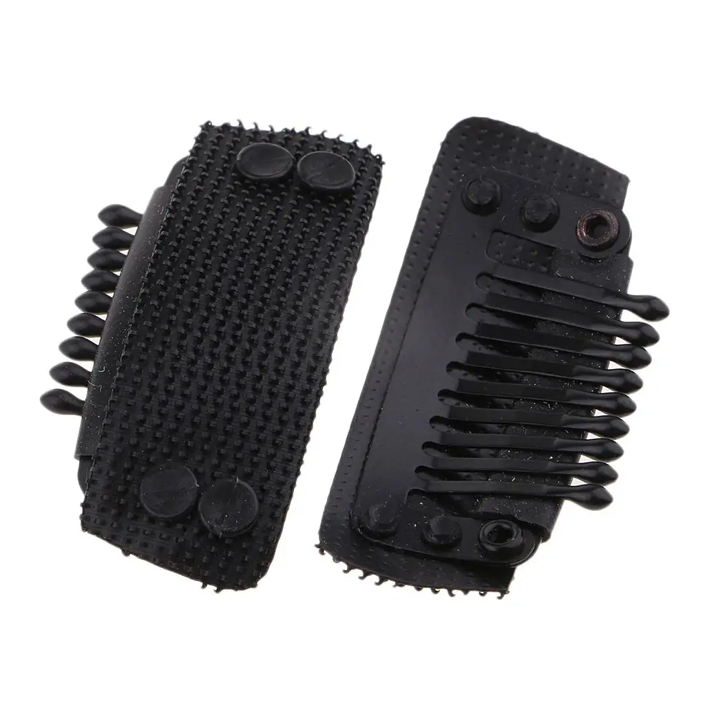 Wig Clip Hair Extension Weft Steel Snap Comb for Human Hair Wigs Glueless V Part Wear and Go