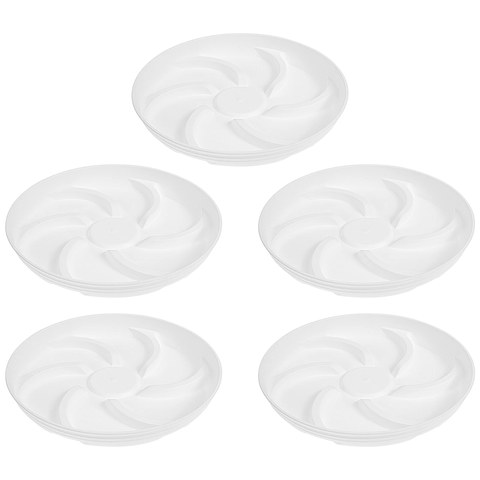 

5 Pcs Leak-proof Large Plant Trays for Flower Pots Durable Resin Material Round Base Stable Carpet Water Spill