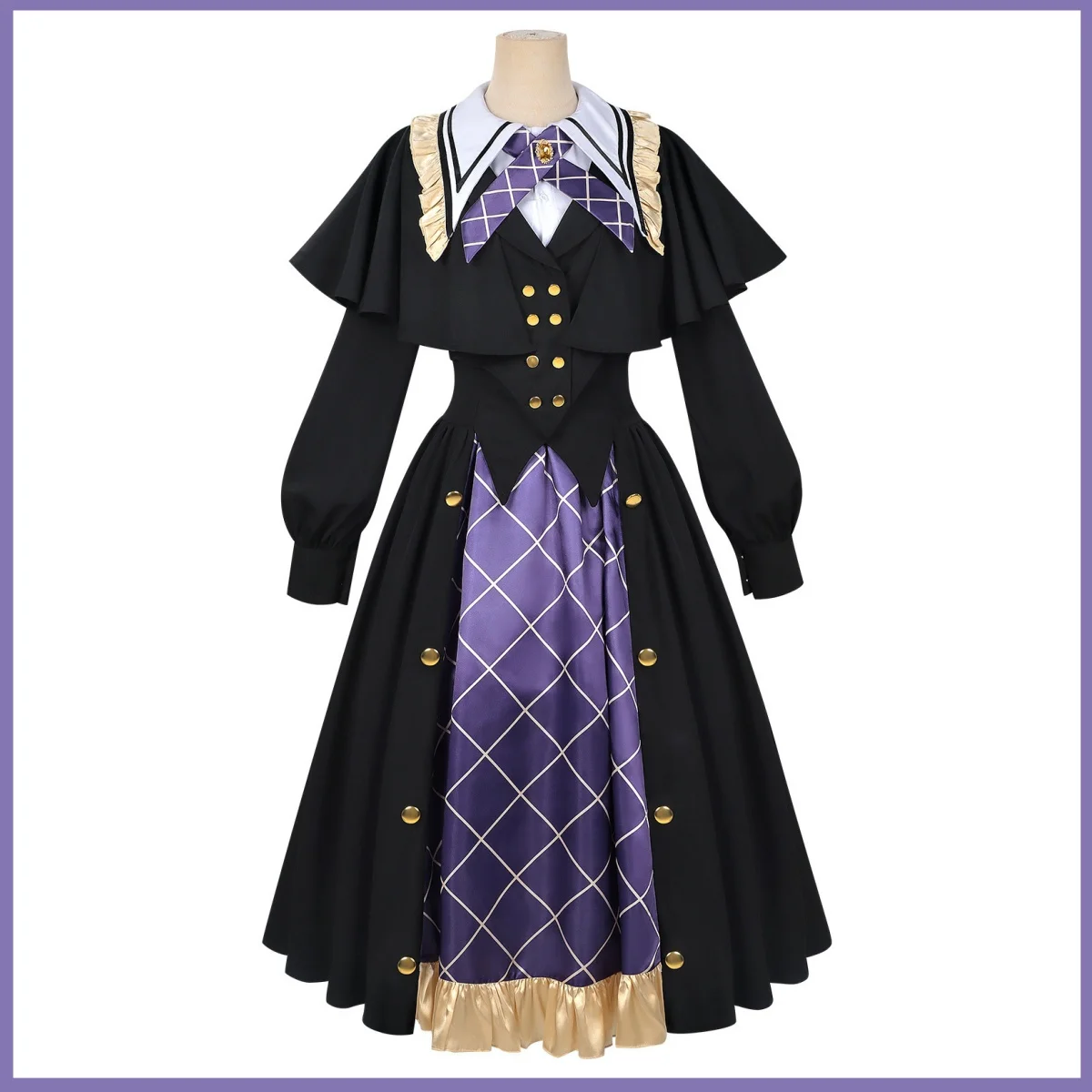 Anime Game Identity ⅤSurvivors Vera Nair Perfumer Cosplay Costume Café Black Evening Dress Hat Wig Woman Sexy Carnival Suit view 3