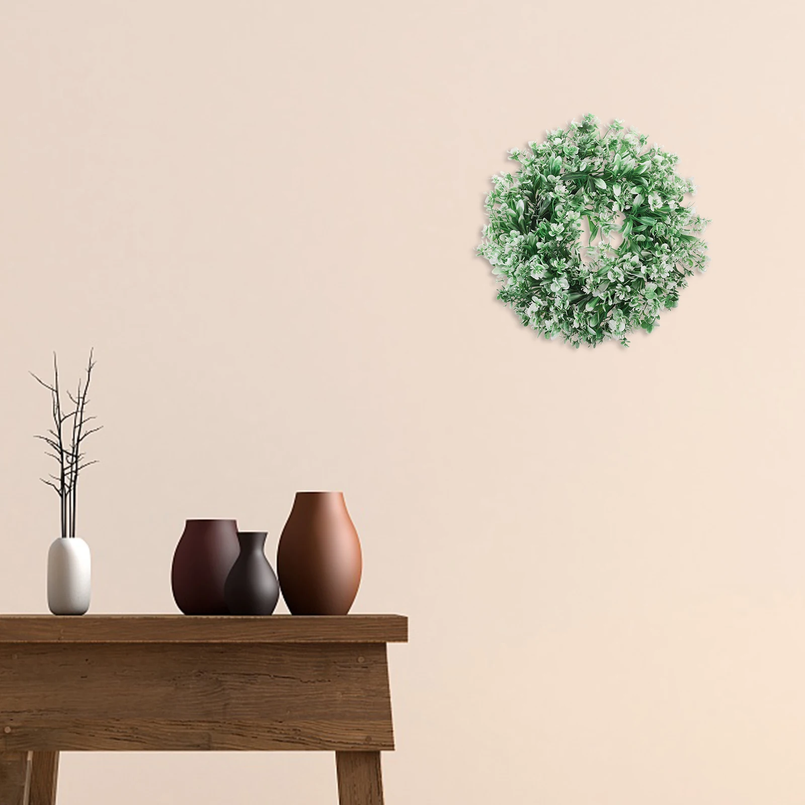 

Artificial Flower Wreath Butterfly Orchid Realistic Floral Hanging Wreath Front Door Decoration Wedding Party Holiday Indoor