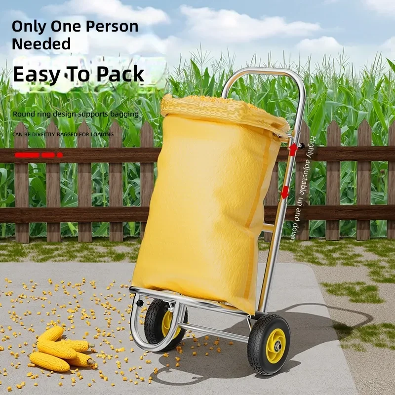 for Cart Bagging Artifact Corn Collection Rice Support Bag Frame Grain Collection Bag Support Agricultural Tools