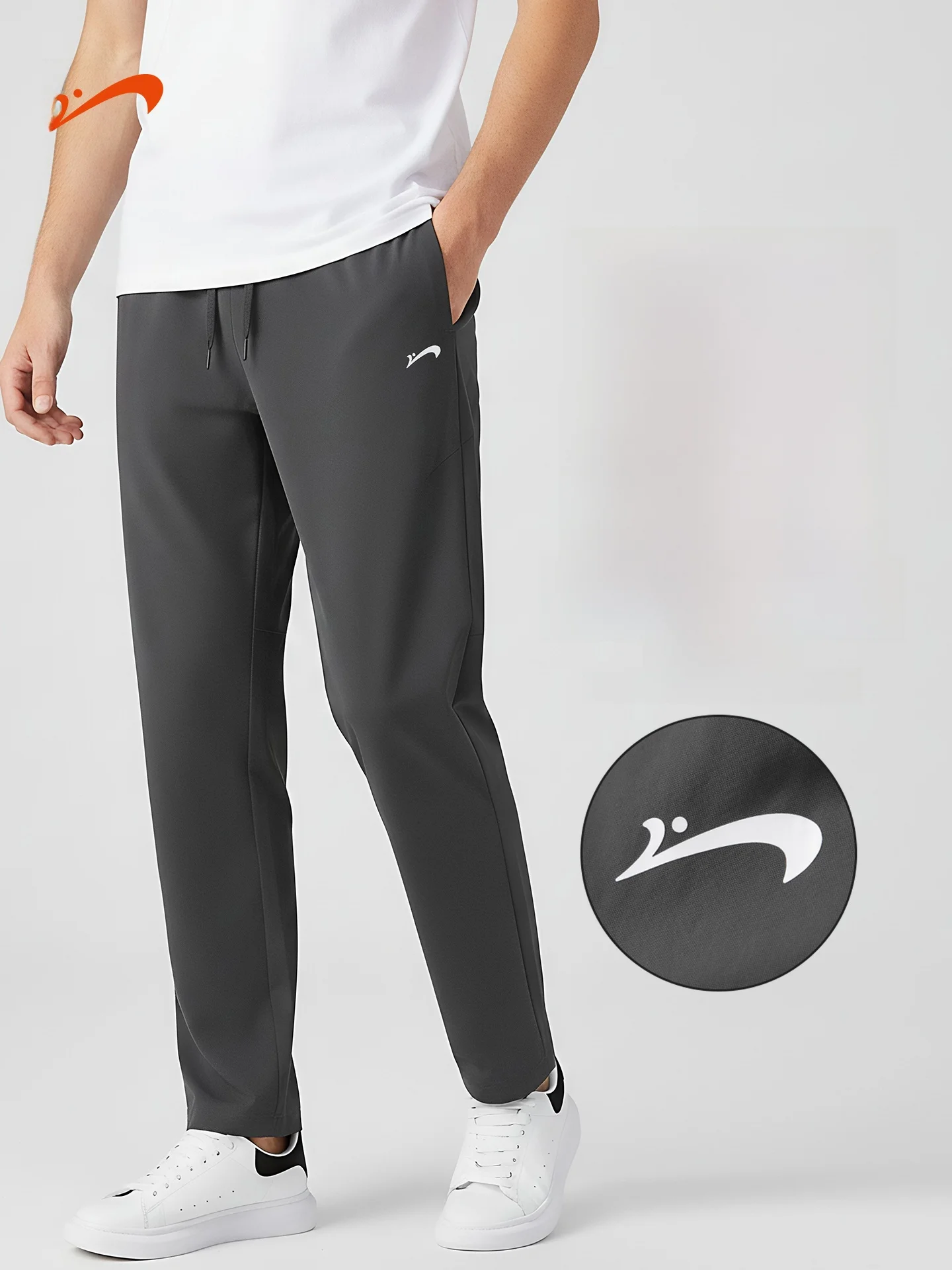 

Мужские спортивные брюки Guiren 2026: Новинка весенней коллекции, свободный крой, прямые, повседневные, быстросохнущие, для бега и тренировок, комфортные