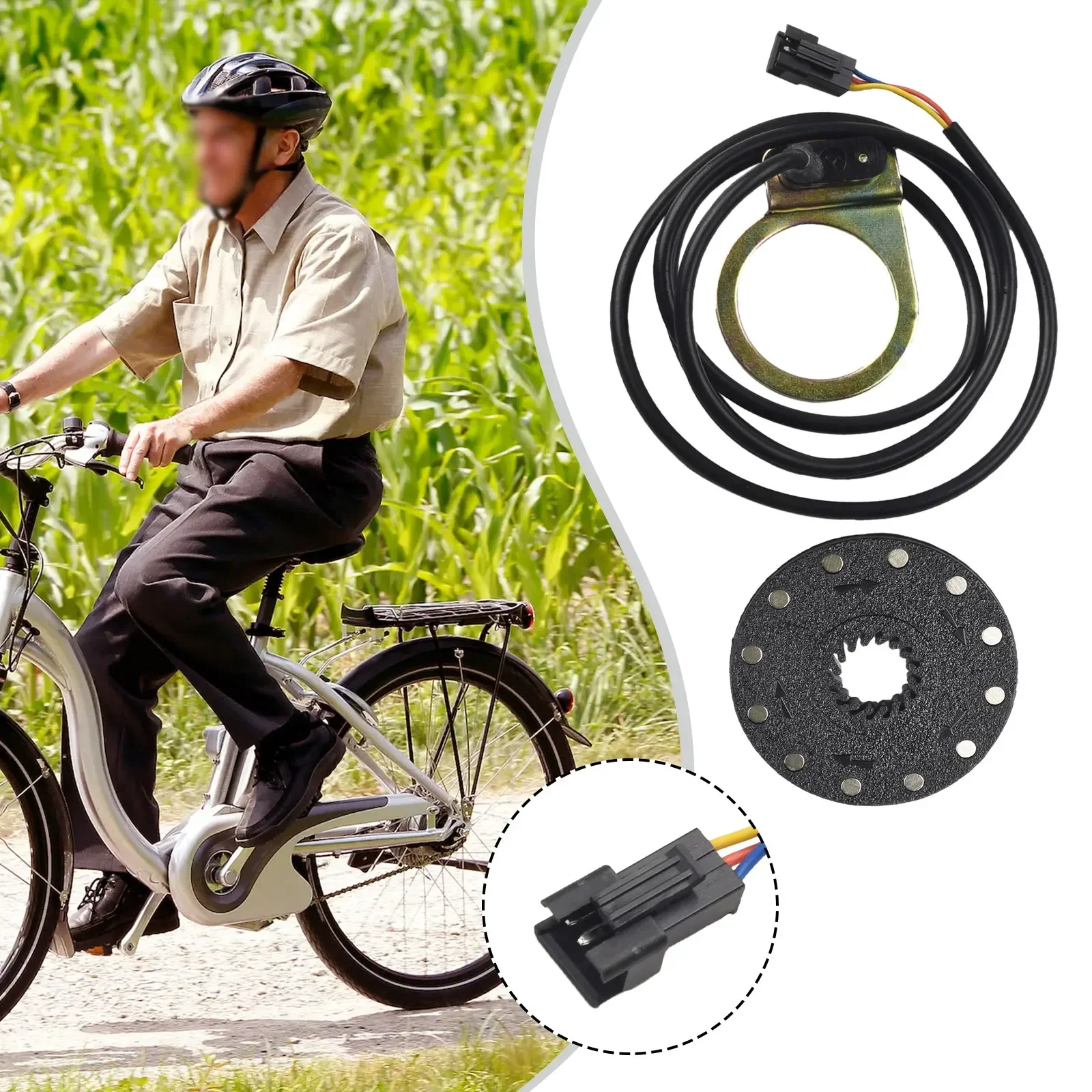 

1pc Electric Bikes Pulse Assist Sensor Alloy Electric Bicycle Pedal PAS System Assistant Sensor 5/8/12 Magnets Speed Sensor Part