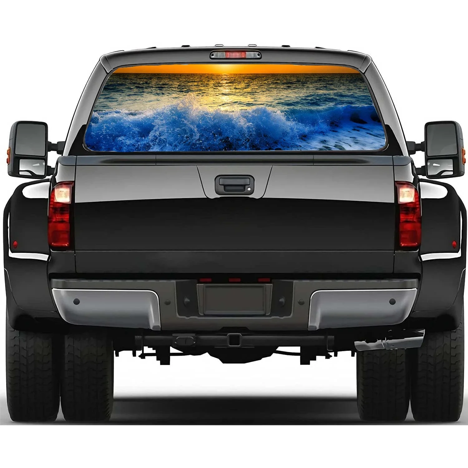 

sunset ocean Car Window Stickers Vinyl Translucent Decorative Truck Stickers Paint Film Car Decal Stickers