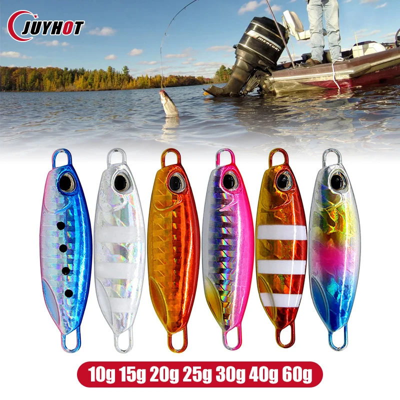 Metal Jig Spoon Fishing Lure 3D Eyes Artificial Bait Shore Slow Jigging Bass Fishing Tackle 10g 15g 20g 25g 30g 40g 60g