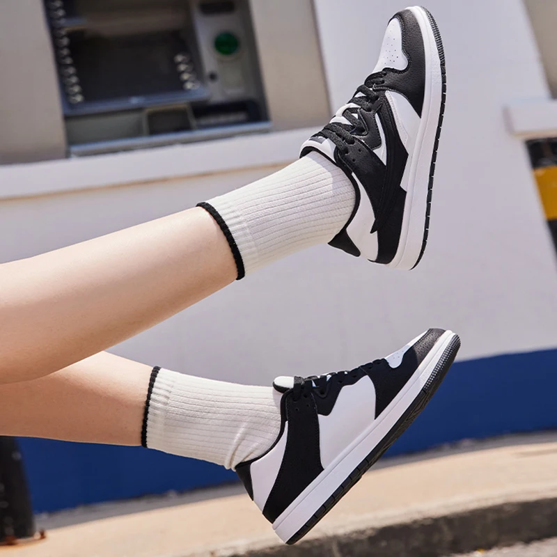 

QIAODAN Women's Casual Shoes 2025 New Fashion Sport Flat Shoes Lightweight Non-Slip Breathable Daily Walking Sneakers XM36210535