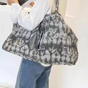 תיק יוגה כושר שקית ניילון גדולה תיק קיבולת גדולה עבור ספורט בד בד יוניסקס תיק כתף יוניסקס