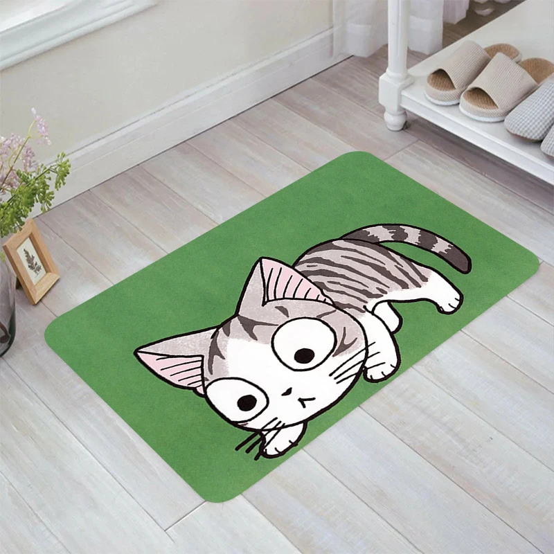 Cute Cat Chi's Sweet Home Floor Mat Carpets Kitchen Rug Rugs Carpet Entrance of House Balcony Living Room Foot Doormat Door Mats