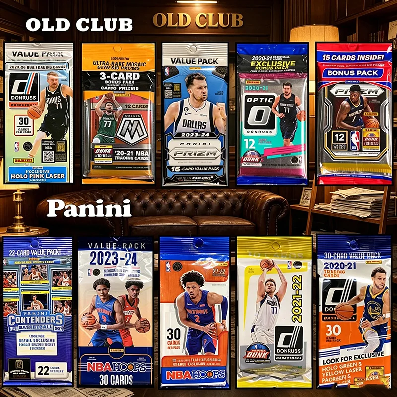 Tarjetas Coleccionables de Baloncesto NBA Panini Originales, Ticket Hoops Prizm Optic Mosaic Fat Pack, Caja Blanca, Colección Oficial Licenciada